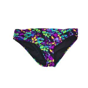 Allen B. Schwartz | Women’s Black Purple Bikini Bottoms Swimsuit Bathing Suit 10